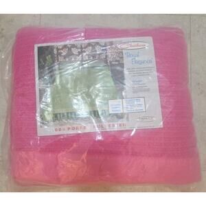 Vtg Chatham Royal Elegance Thermal Blanket 72x90 Twin Nylon Trim Hot Pink